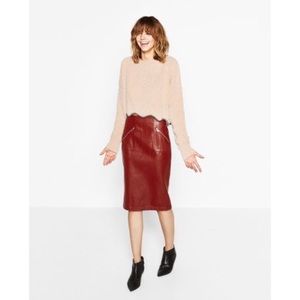 Zara faux leather pencil skirt